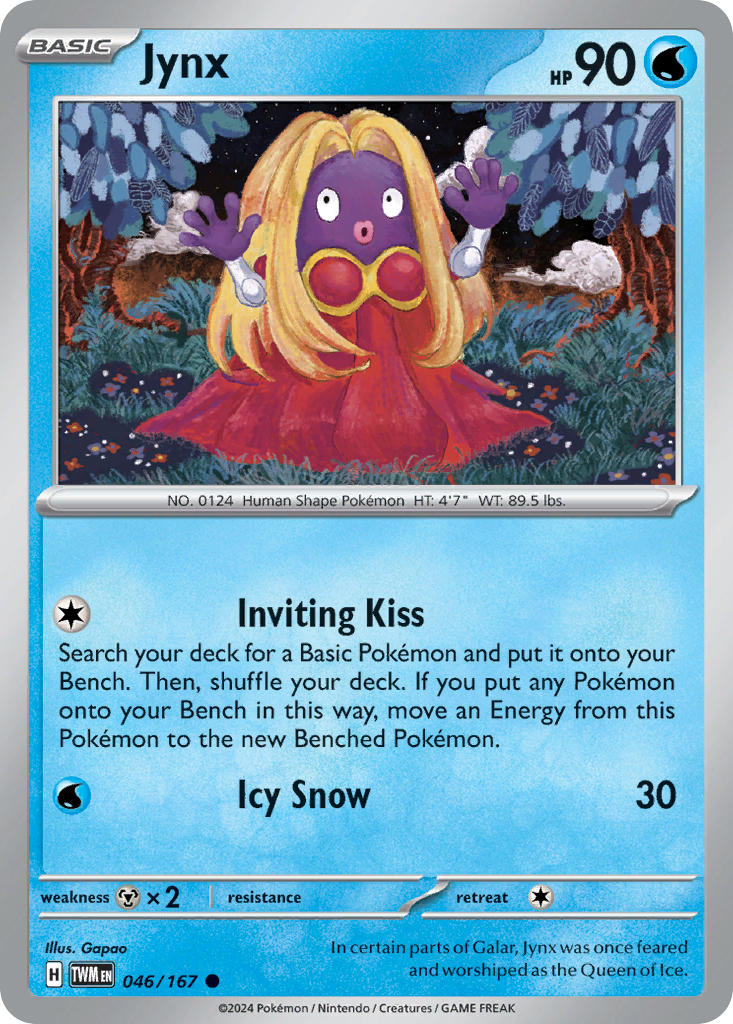 (046/167) Pokemon TCG Twilight Masquerade Single: Jynx Common