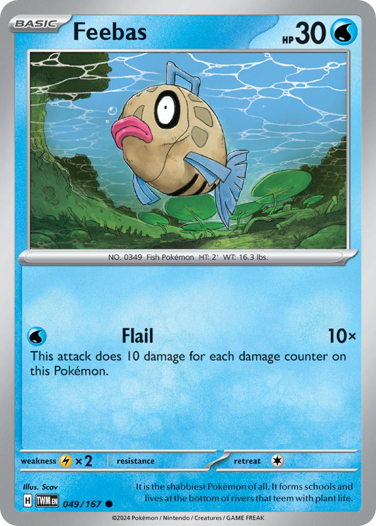 (049/167) Pokemon TCG Twilight Masquerade Single: Feebas Common