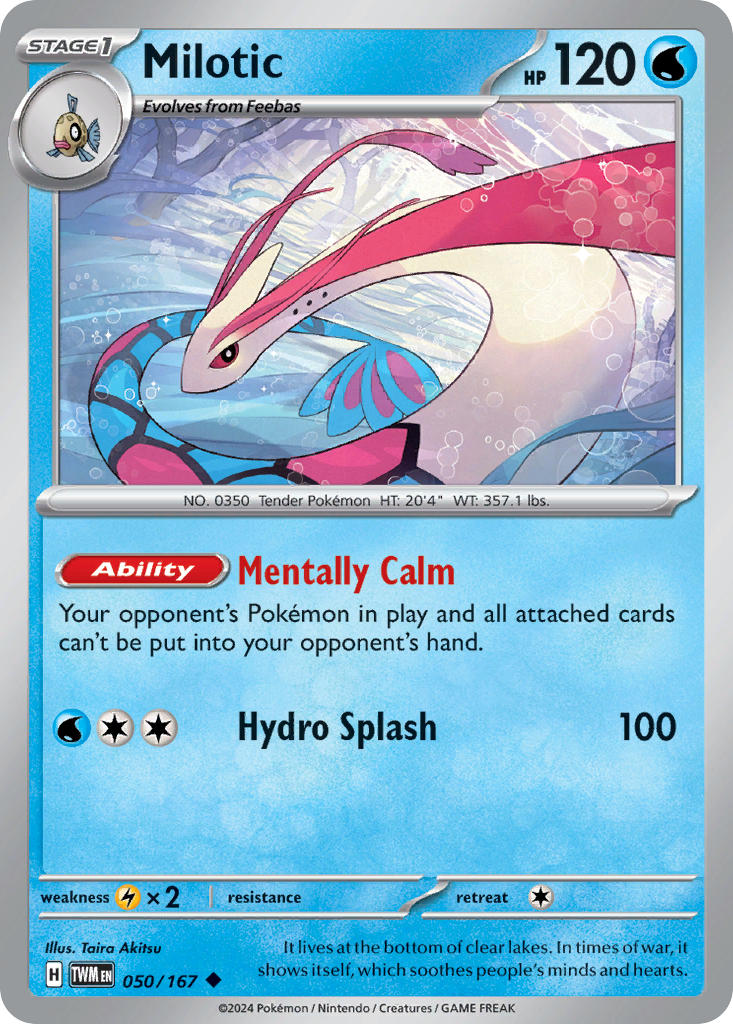(050/167) Pokemon TCG Twilight Masquerade Single: Milotic Uncommon