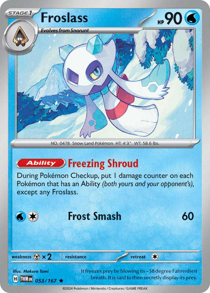 (053/167) Pokemon TCG Twilight Masquerade Single: Froslass Rare