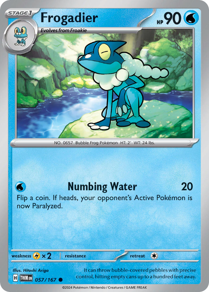 (057/167) Pokemon TCG Twilight Masquerade Single: Frogadier Common