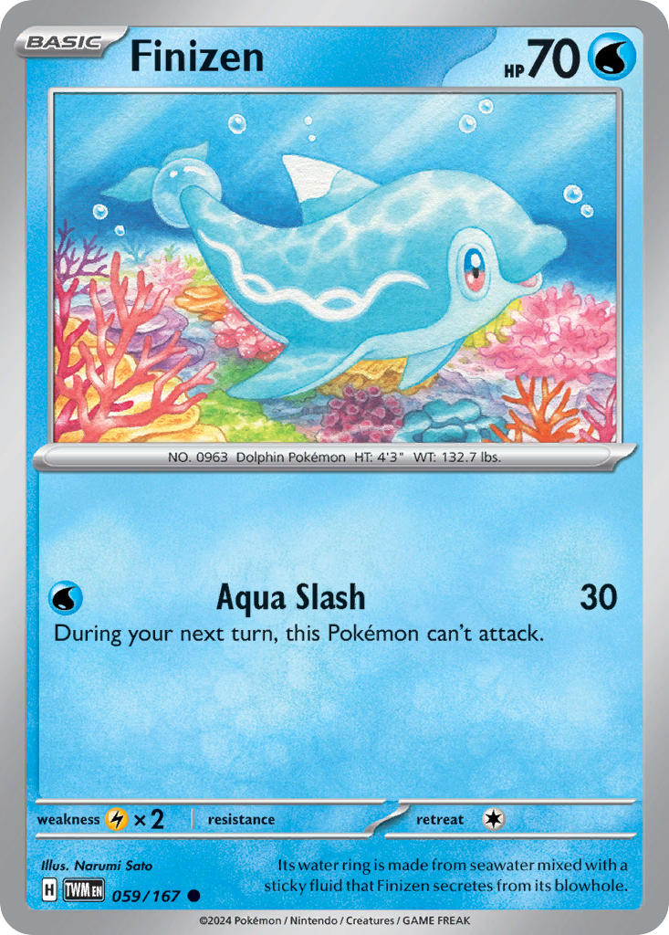 (059/167) Pokemon TCG Twilight Masquerade Single: Finizen Common