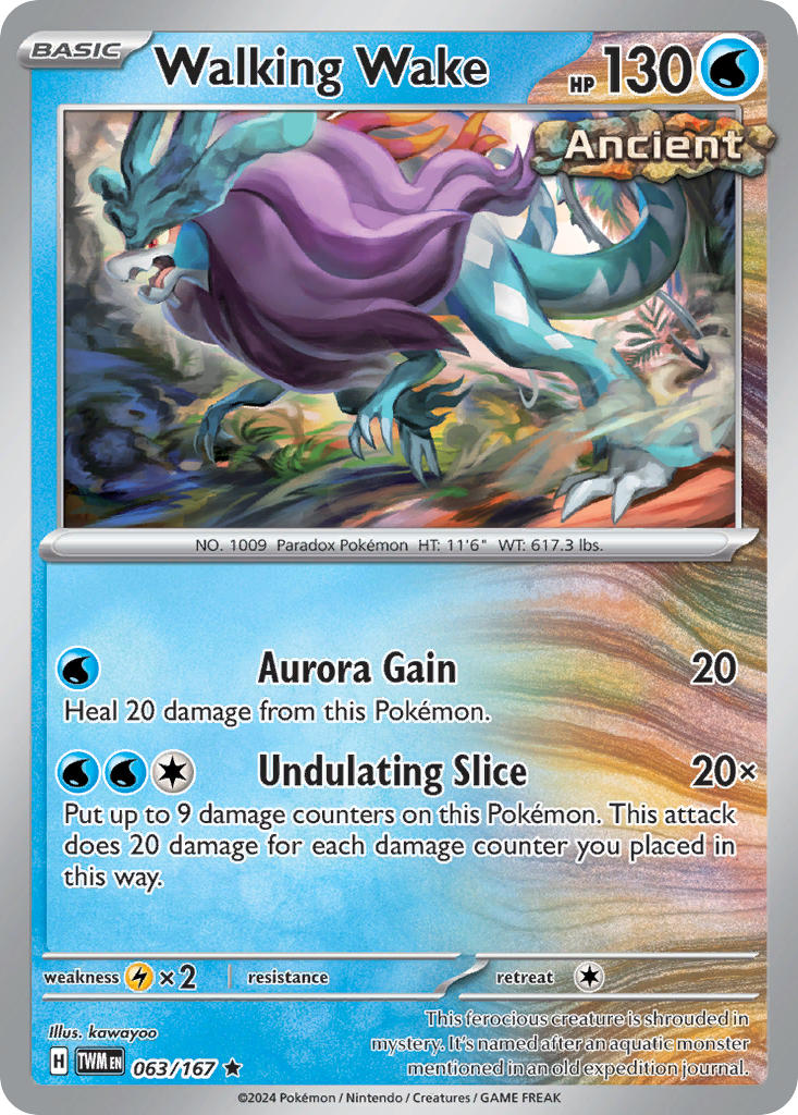 063/167) Pokemon TCG Twilight Masquerade Single: Walking Wake Rare – Puca  Puca Games