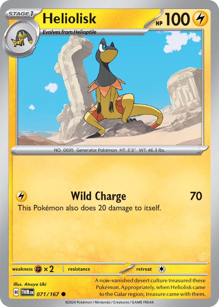 (071/167) Pokemon TCG Twilight Masquerade Single: Heliolisk Common