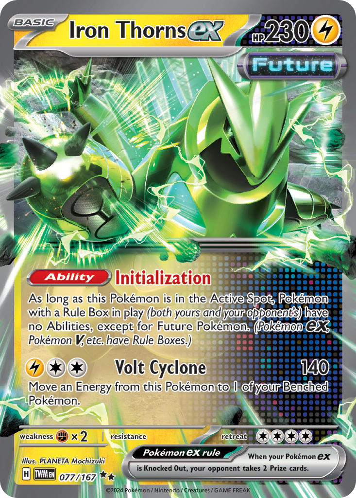 (077/167) Pokemon TCG Twilight Masquerade Single: Iron Thorns ex Double Rare