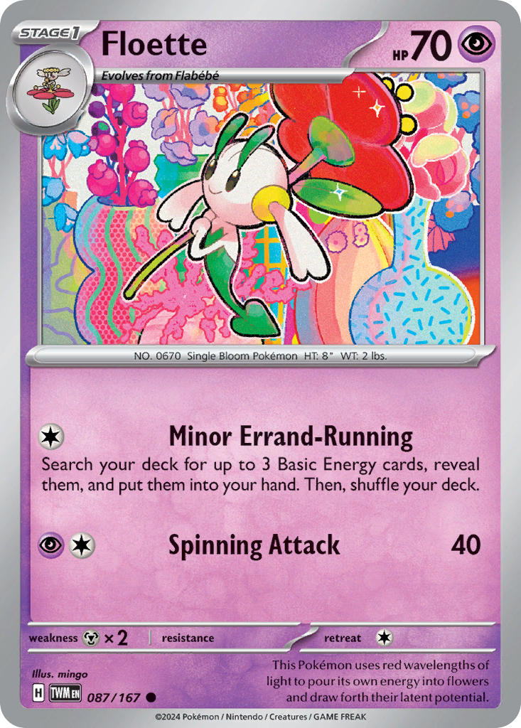 (087/167) Pokemon TCG Twilight Masquerade Single: Floette Common
