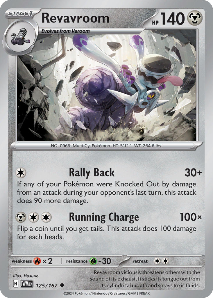 (125/167) Pokemon TCG Twilight Masquerade Single: Revavroom Uncommon