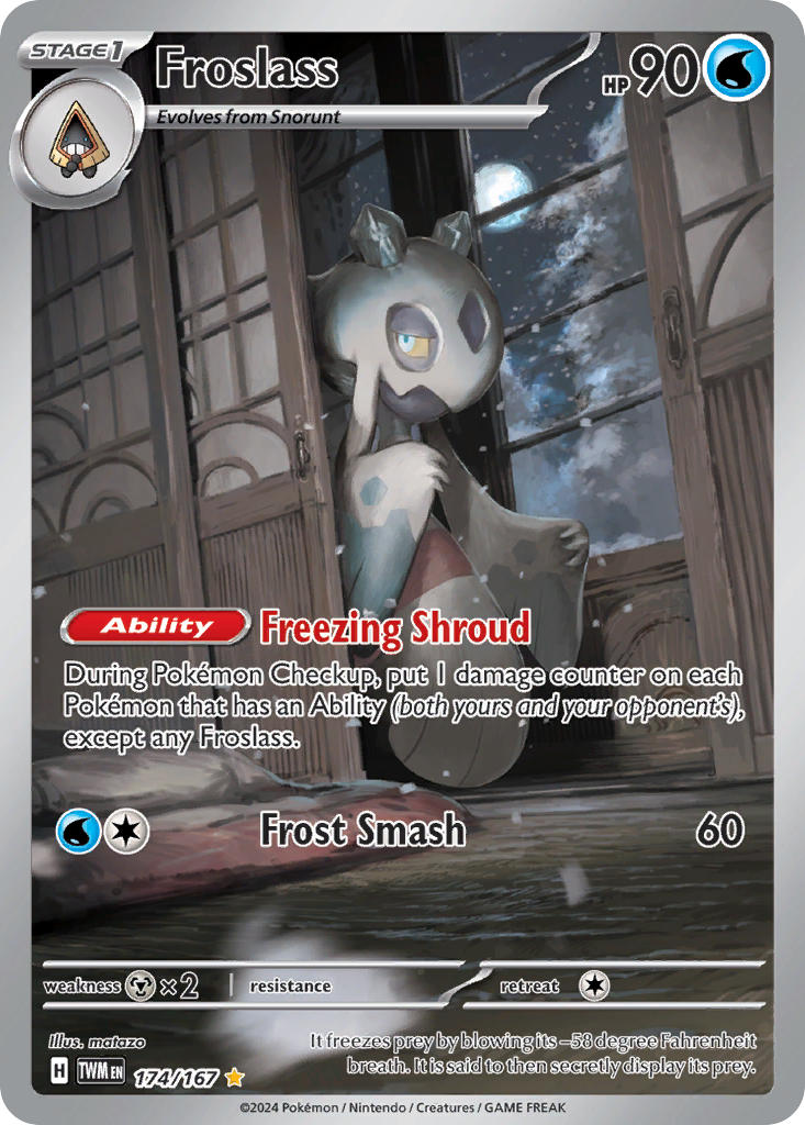(174/167) Pokemon TCG Twilight Masquerade Single: Froslass Illustration Rare