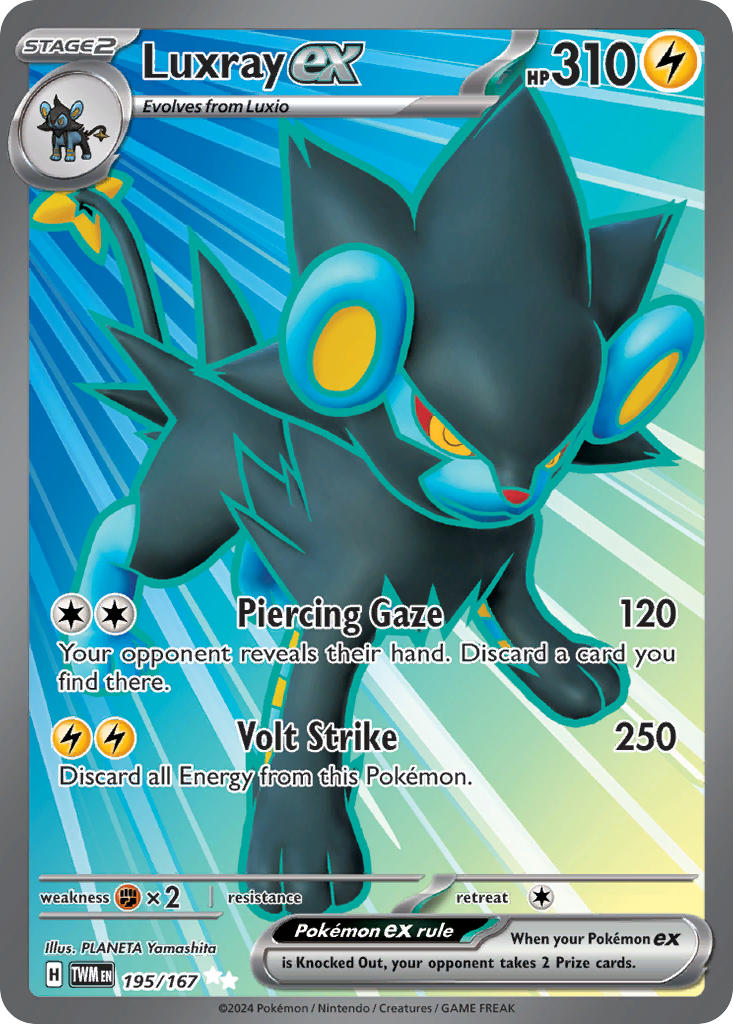 (195/167) Pokemon TCG Twilight Masquerade Single: Luxray ex Ultra Rare