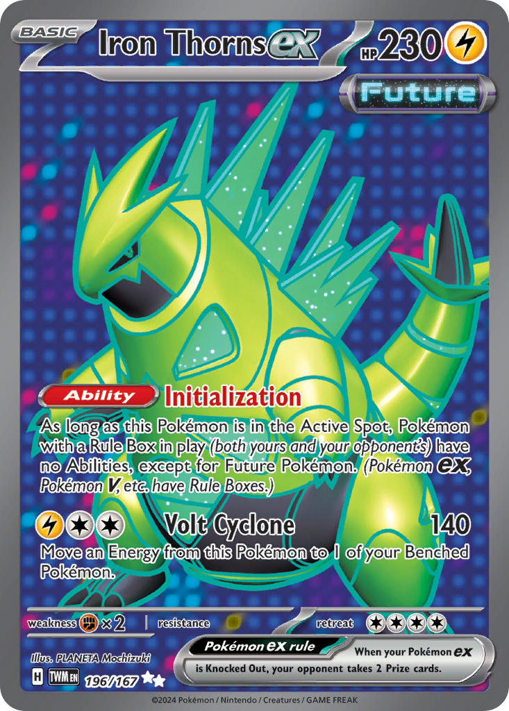 (196/167) Pokemon TCG Twilight Masquerade Single: Iron Thorns ex Ultra Rare