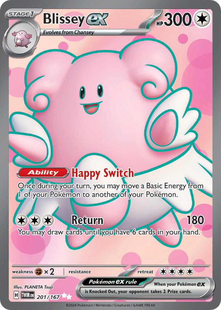 (201/167) Pokemon TCG Twilight Masquerade Single: Blissey ex Ultra Rare