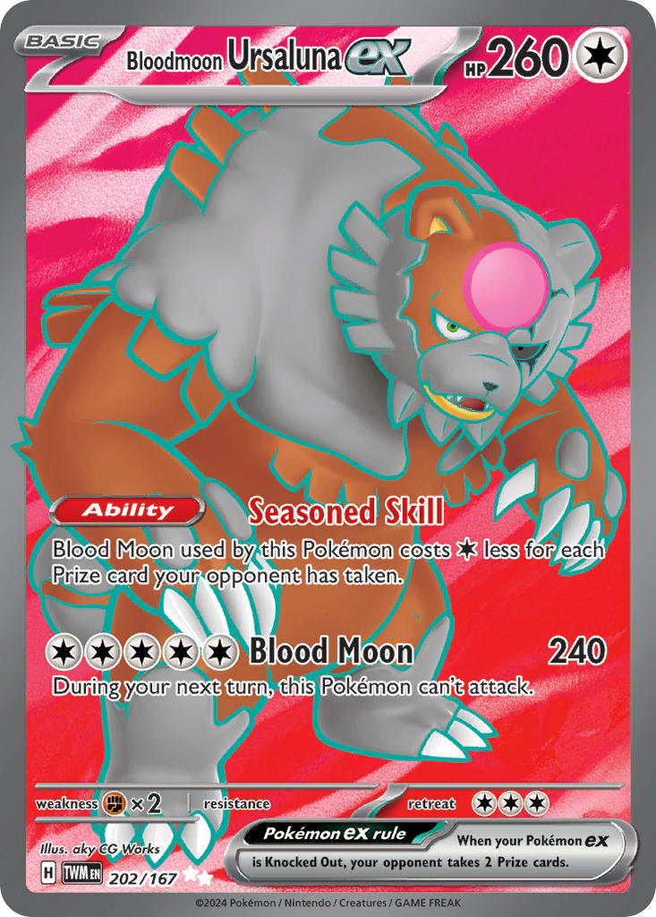 (202/167) Pokemon TCG Twilight Masquerade Single: Bloodmoon Ursaluna ex Ultra Rare