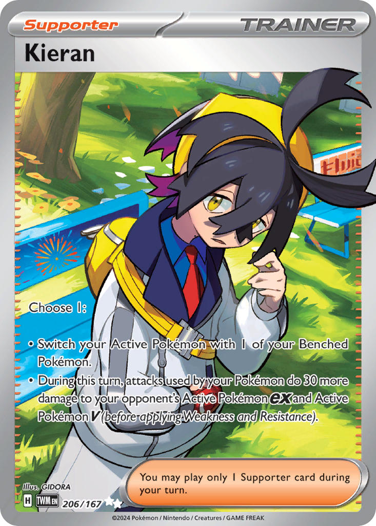 (206/167) Pokemon TCG Twilight Masquerade Single: Kieran Ultra Rare