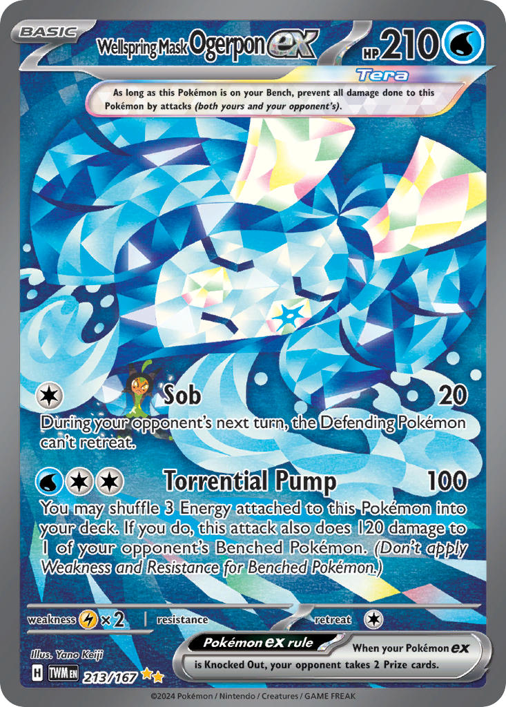 (213/167) Pokemon TCG Twilight Masquerade Single: Wellspring Mask Ogerpon ex Special Illustration Rare