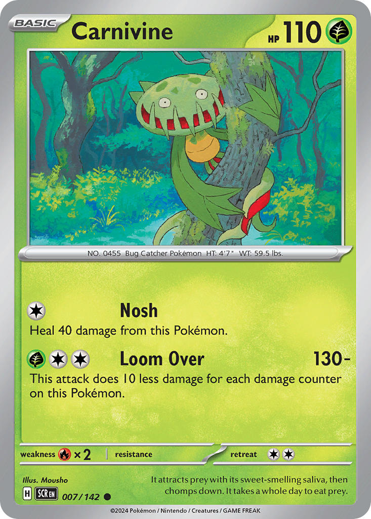 (007/142) Pokemon TCG Stellar Crown Single: Carnivine Common