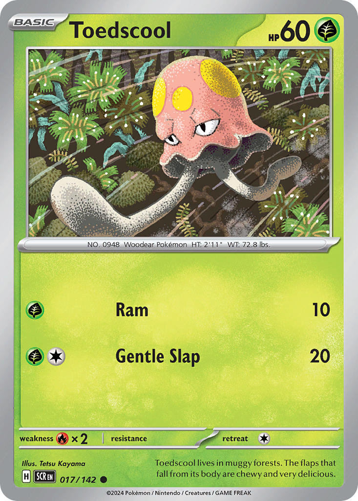 (017/142) Pokemon TCG Stellar Crown Single: Toedscool Common