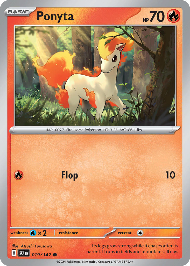 (019/142) Pokemon TCG Stellar Crown Single: Ponyta Common