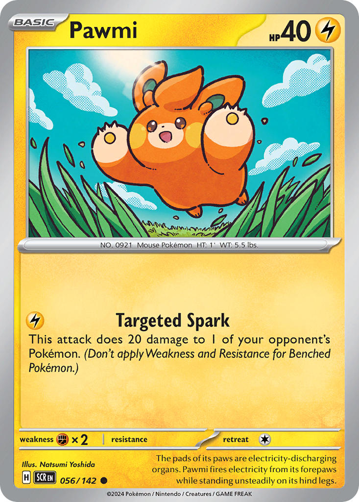 (056/142) Pokemon TCG Stellar Crown Single: Pawmi Common