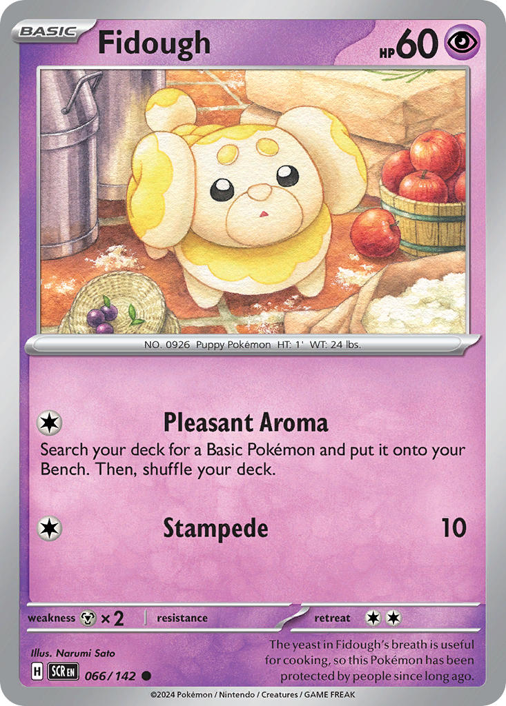 (066/142) Pokemon TCG Stellar Crown Single: Fidough Common