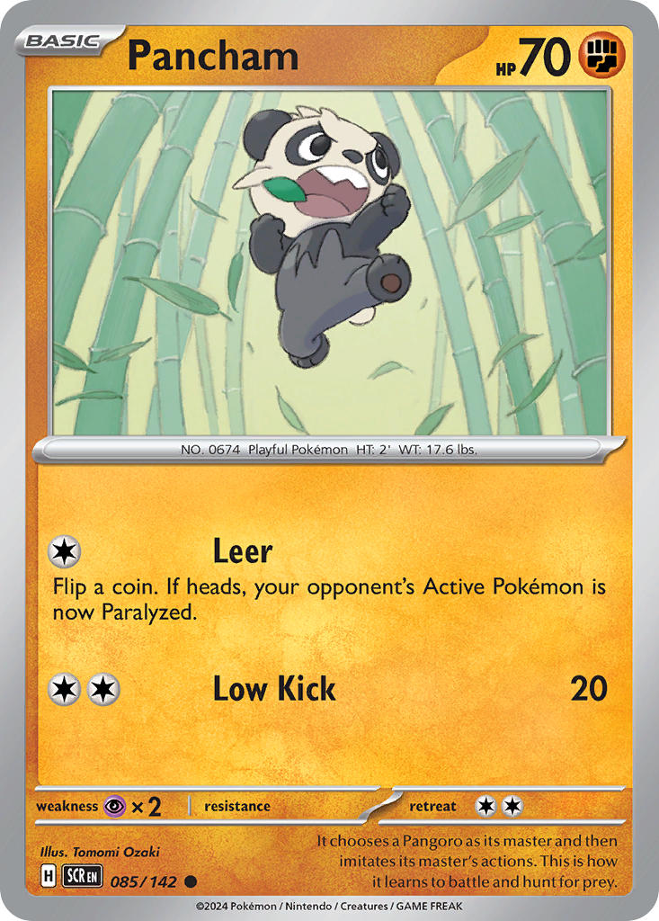 (085/142) Pokemon TCG Stellar Crown Single: Pancham Common