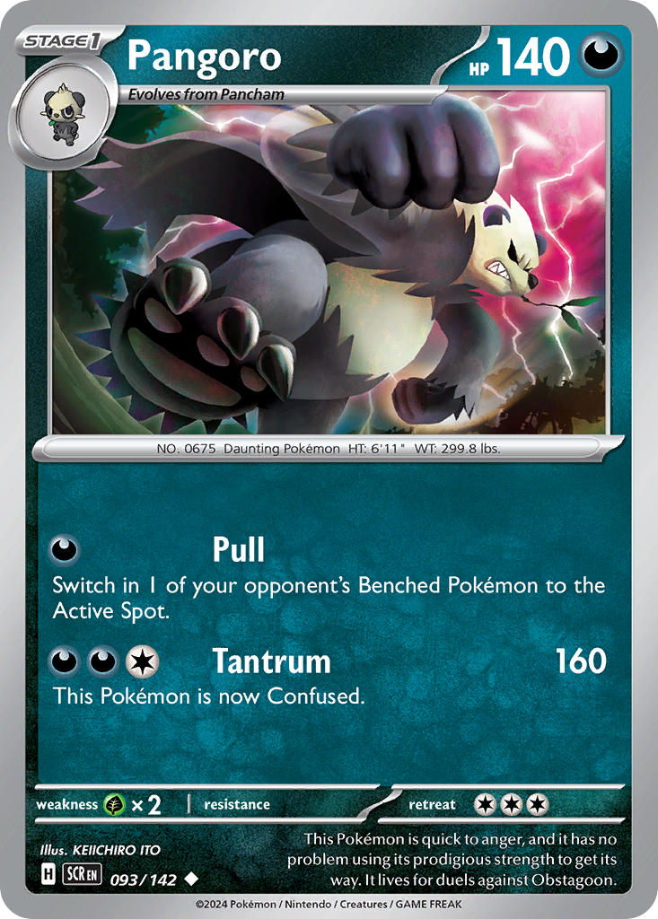 (093/142) Pokemon TCG Stellar Crown Single: Pangoro Uncommon