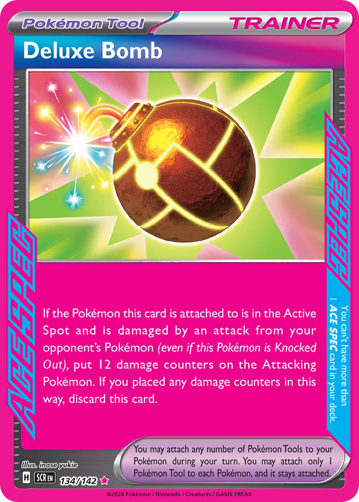 (134/142) Pokemon TCG Stellar Crown Single: Deluxe Bomb ACE Rare