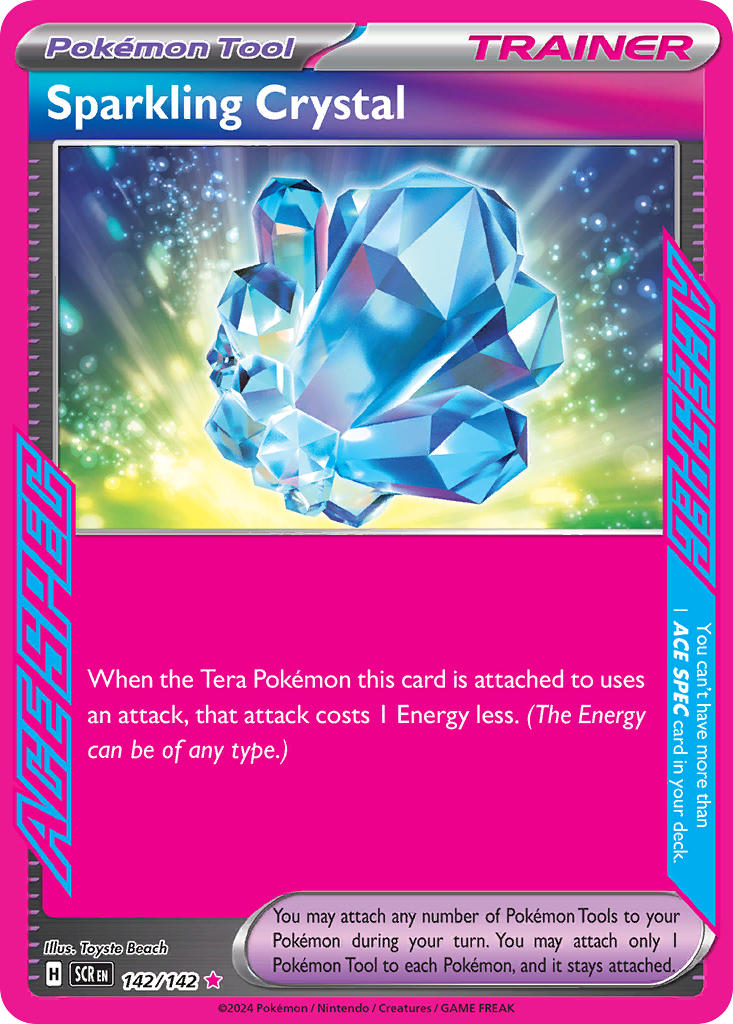 (142/142) Pokemon TCG Stellar Crown Single: Sparkling Crystal ACE Rare