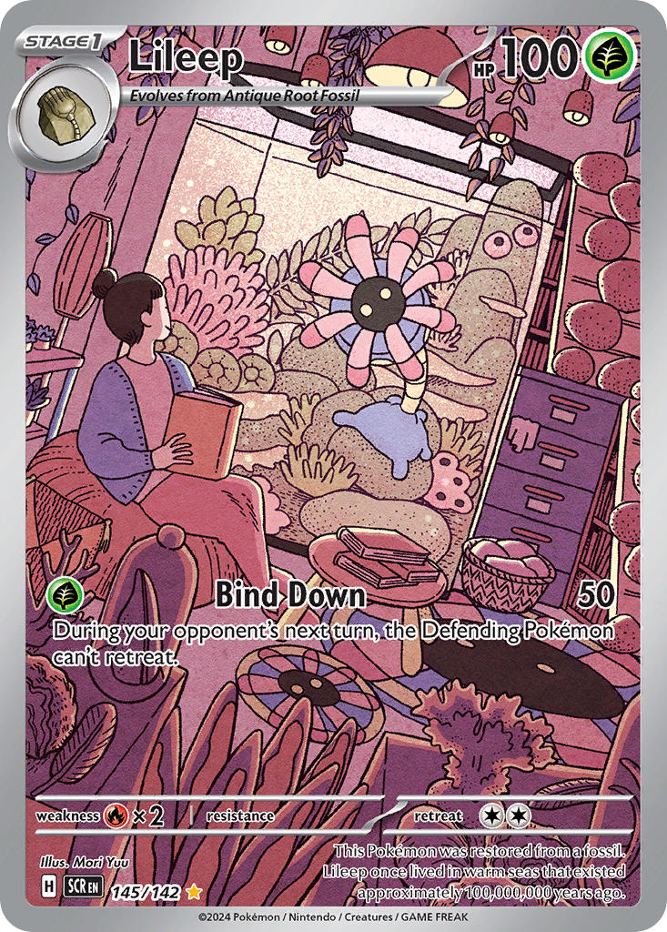 (145/142) Pokemon TCG Stellar Crown Single: Lileep Illustration Rare