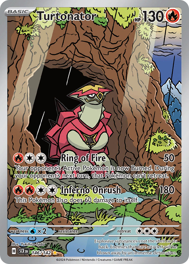 (146/142) Pokemon TCG Stellar Crown Single: Turtonator Illustration Rare