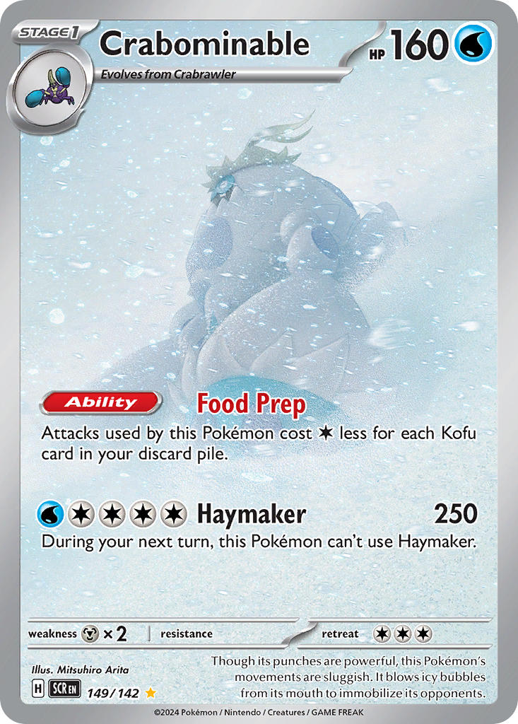 (149/142) Pokemon TCG Stellar Crown Single: Crabominable Illustration Rare