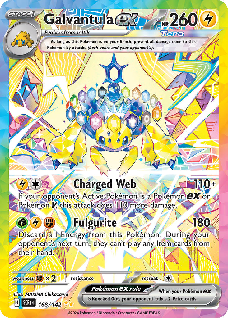 (168/142) Pokemon TCG Stellar Crown Single: Galvantula ex Special Illustration Rare