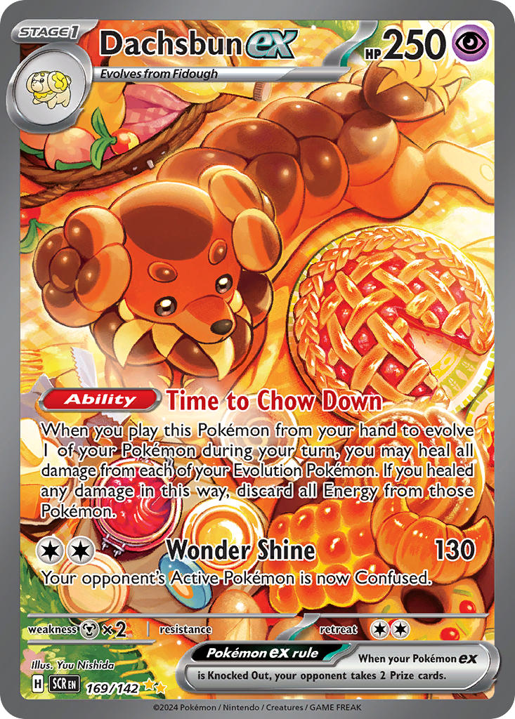 (169/142) Pokemon TCG Stellar Crown Single: Dachsbun ex Special Illustration Rare