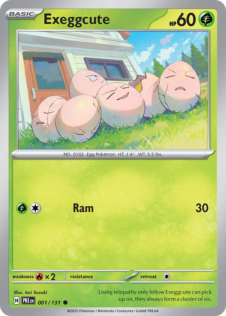 (001/131) Pokemon TCG Prismatic Evolutions: Additionals Single: Exeggcute Common (Poke Ball)