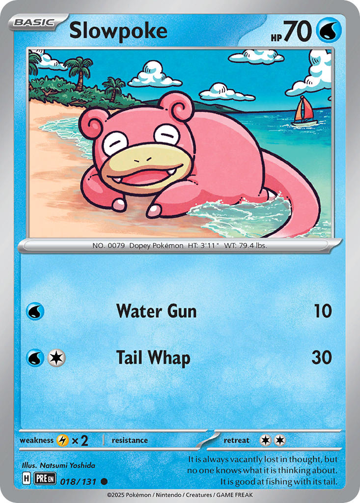 (018/131) Pokemon TCG Prismatic Evolutions: Additionals Single: Slowpoke Common (Master Ball)
