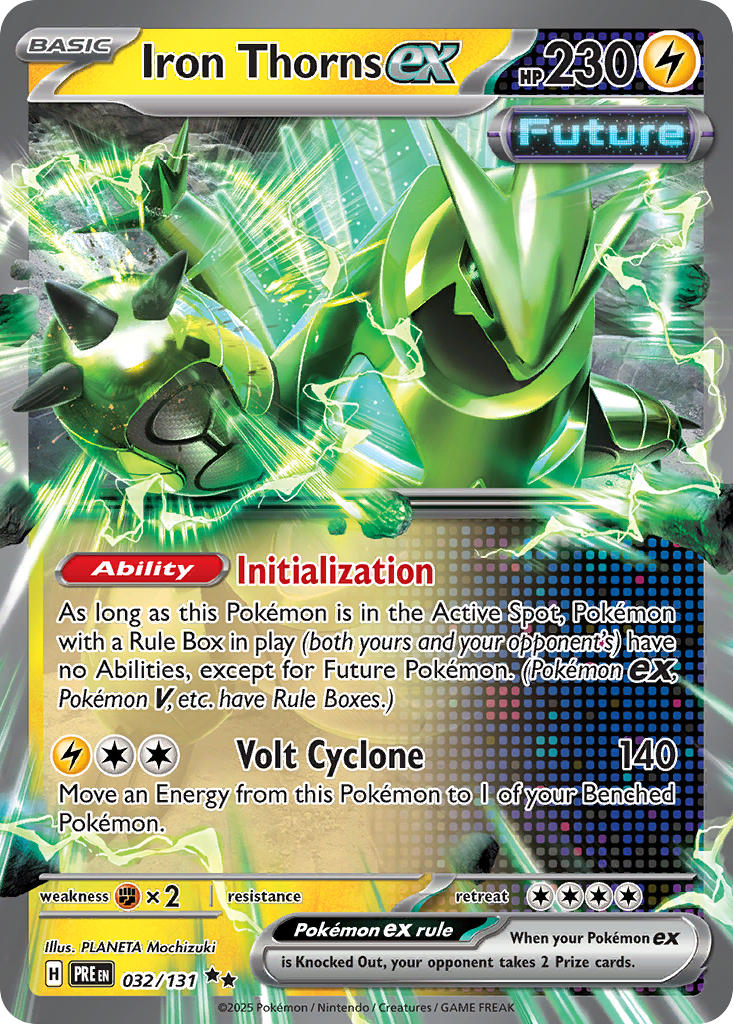 (032/131) Pokemon TCG Prismatic Evolutions Single: Iron Thorns ex Double Rare