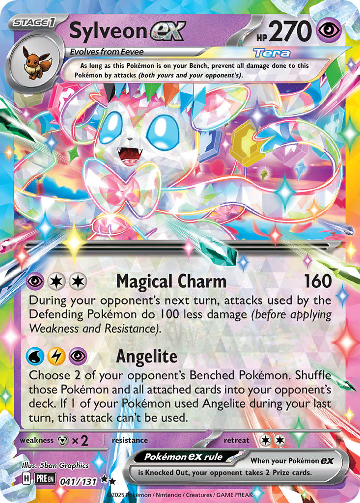 (041/131) Pokemon TCG Prismatic Evolutions Single: Sylveon ex Double Rare