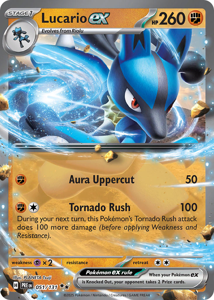 (051/131) Pokemon TCG Prismatic Evolutions Single: Lucario ex Double Rare