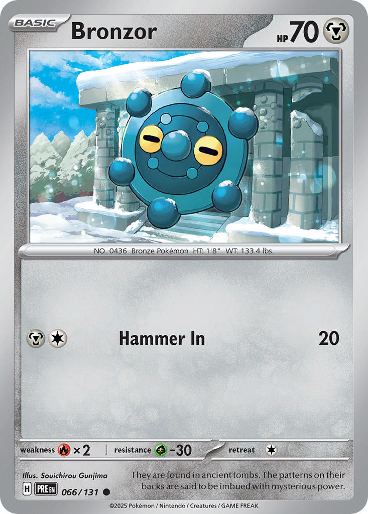 (066/131) Pokemon TCG Prismatic Evolutions: Additionals Single: Bronzor Common (Poke Ball)