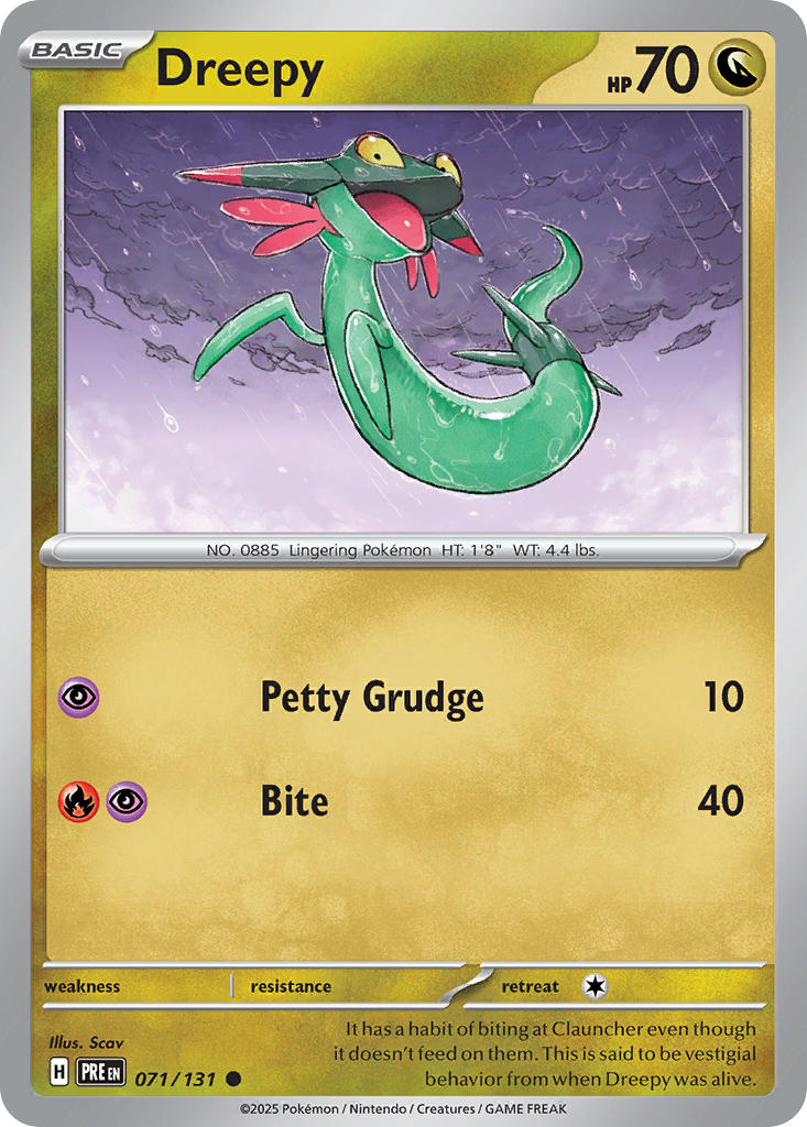 (071/131) Pokemon TCG Prismatic Evolutions: Additionals Single: Dreepy Common (Poke Ball)