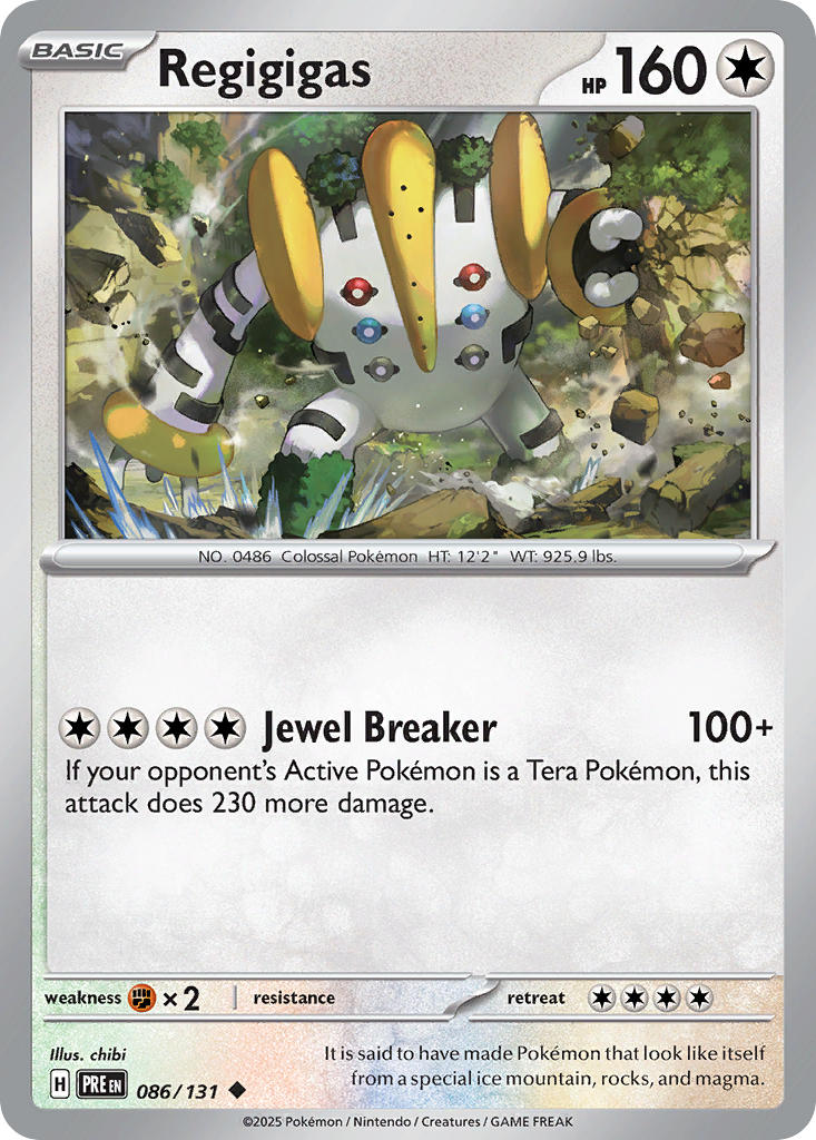 (086/131) Pokemon TCG Prismatic Evolutions: Additionals Single: Regigigas Uncommon (Poke Ball)