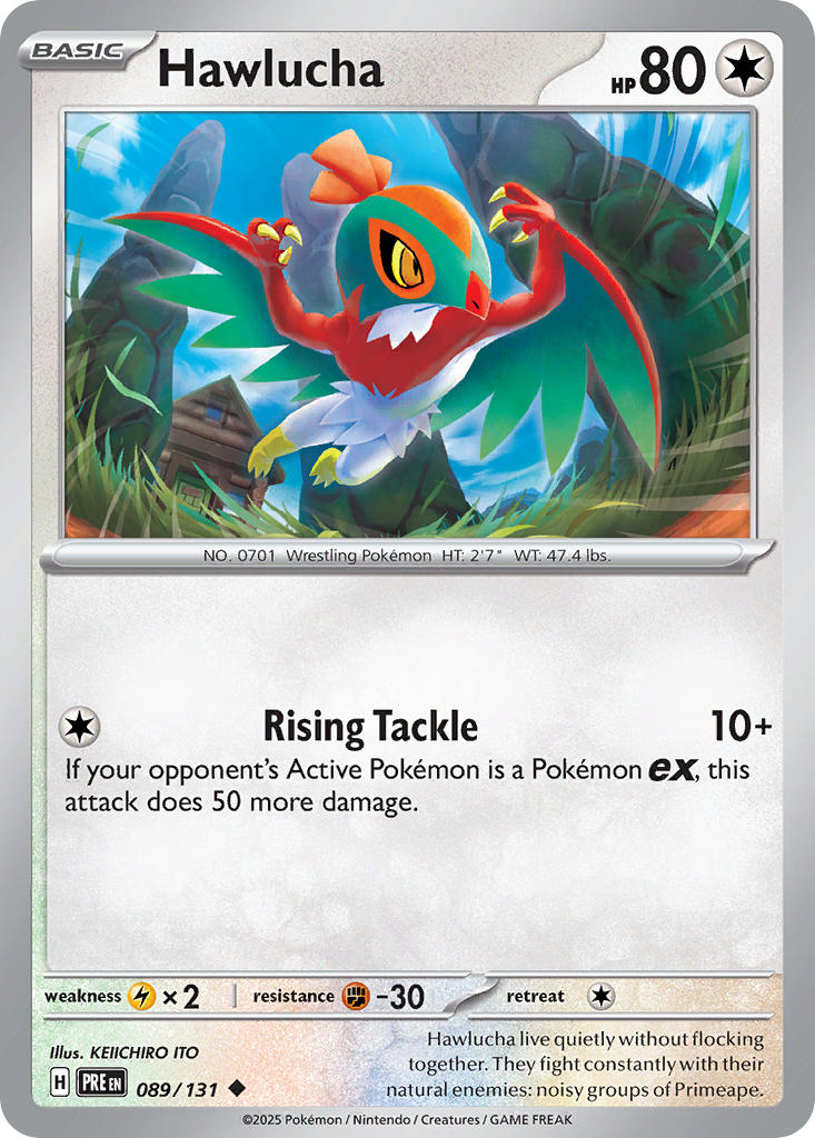 (089/131) Pokemon TCG Prismatic Evolutions: Additionals Single: Hawlucha Uncommon (Master Ball)