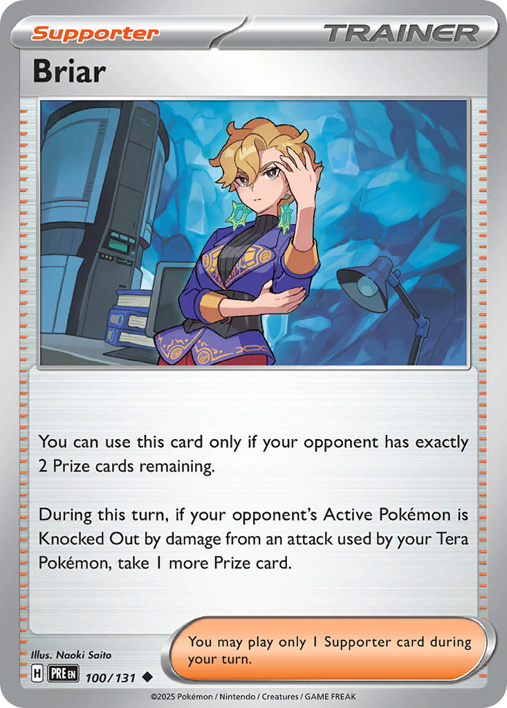 (100/131) Pokemon TCG Prismatic Evolutions: Additionals Single: Briar Uncommon (Poke Ball)