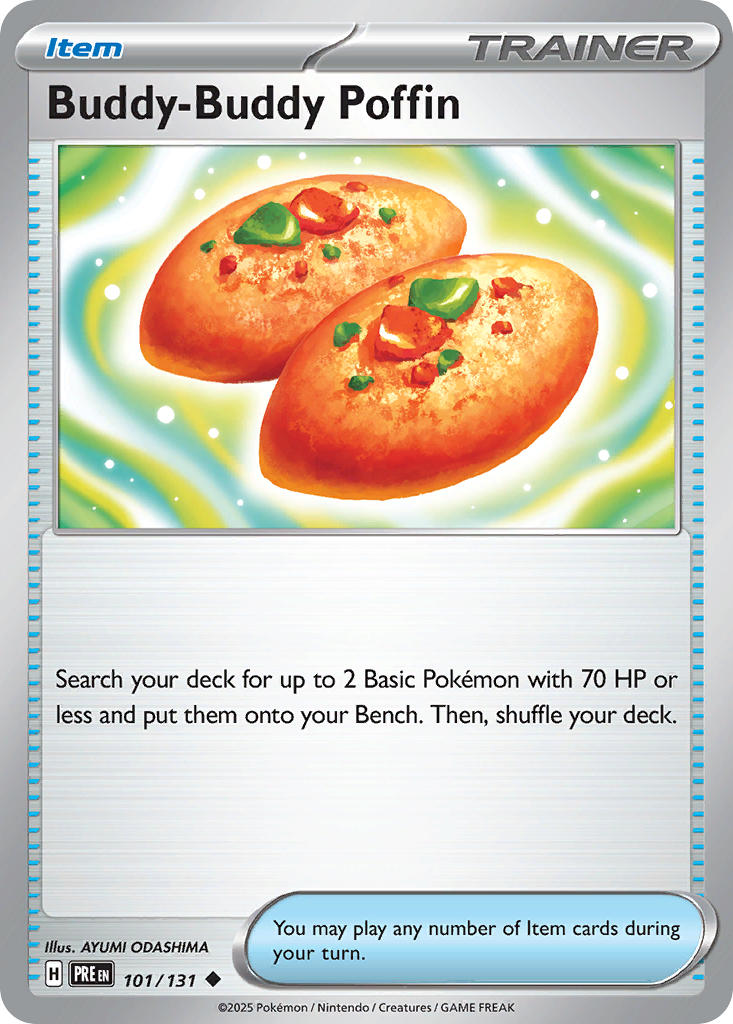 (101/131) Pokemon TCG Prismatic Evolutions: Additionals Single: Buddy-Buddy Poffin Uncommon (Poke Ball)