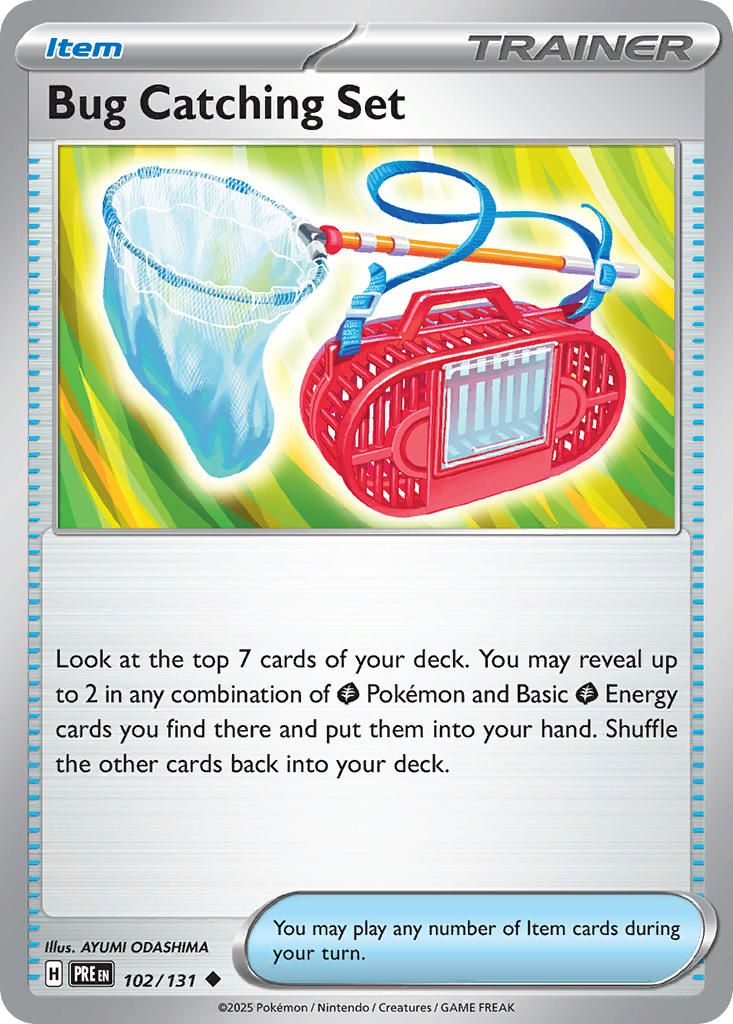(102/131) Pokemon TCG Prismatic Evolutions: Additionals Single: Bug Catching Set Uncommon (Poke Ball)