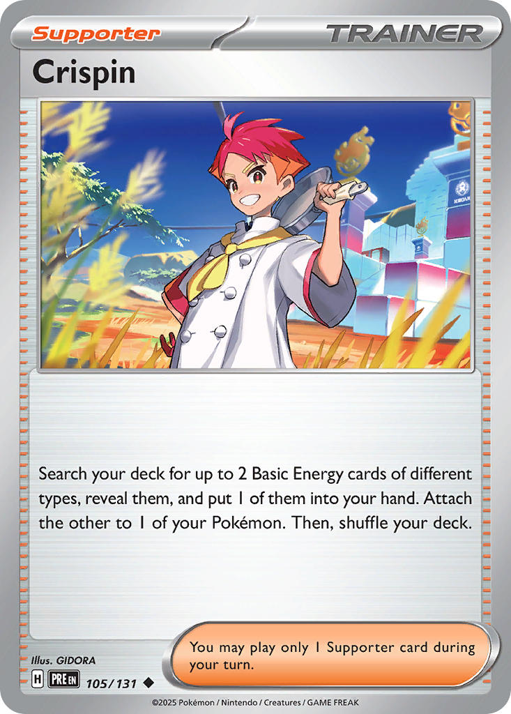 (105/131) Pokemon TCG Prismatic Evolutions: Additionals Single: Crispin Uncommon (Poke Ball)
