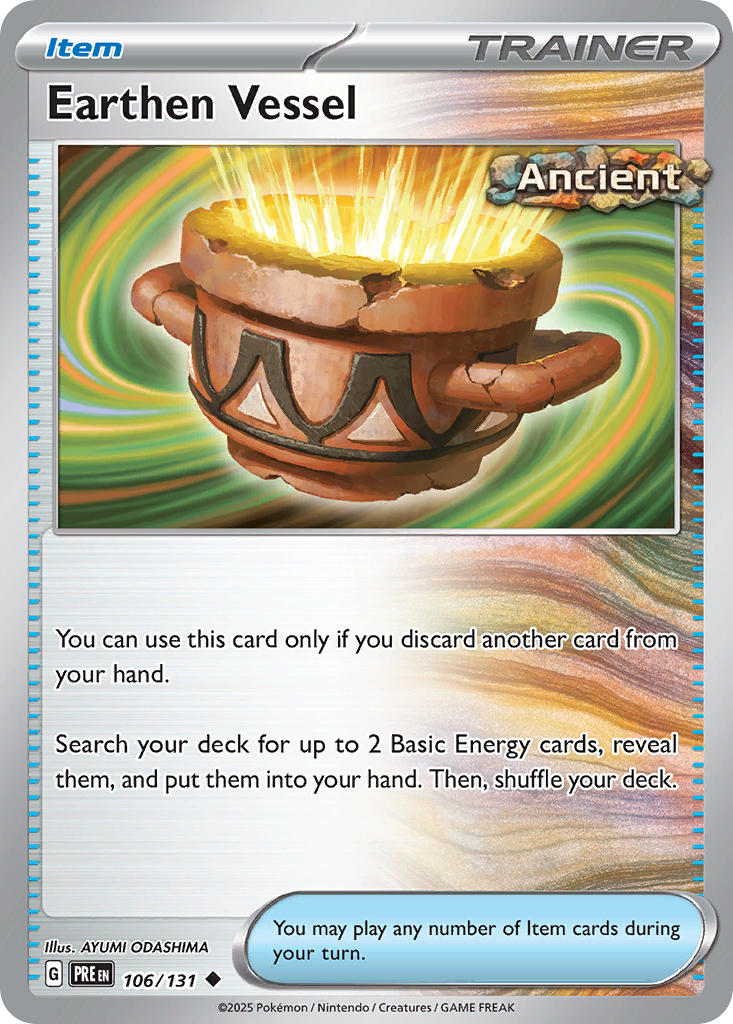 (106/131) Pokemon TCG Prismatic Evolutions: Additionals Single: Earthen Vessel Uncommon (Poke Ball)