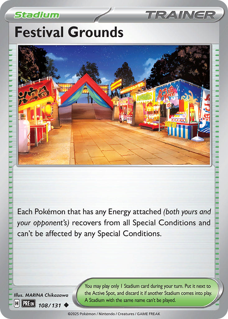 (108/131) Pokemon TCG Prismatic Evolutions: Additionals Single: Festival Grounds Uncommon (Poke Ball)