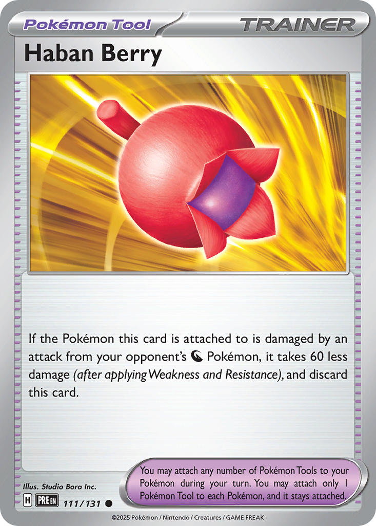 (111/131) Pokemon TCG Prismatic Evolutions: Additionals Single: Haban Berry Common (Poke Ball)