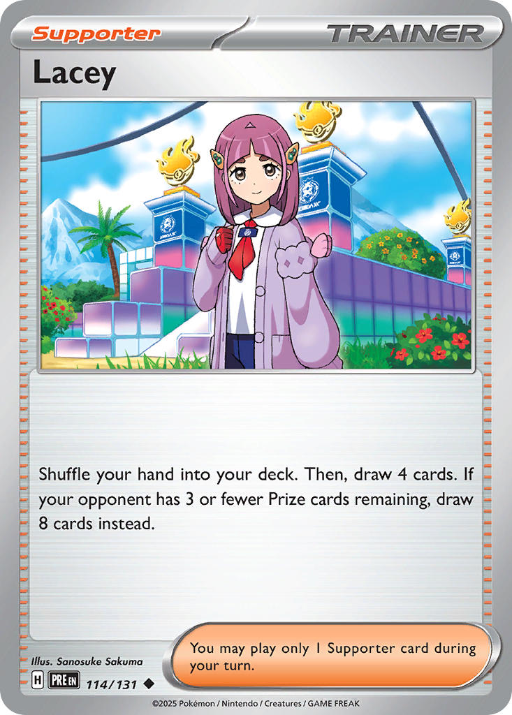 (114/131) Pokemon TCG Prismatic Evolutions: Additionals Single: Lacey Uncommon (Poke Ball)