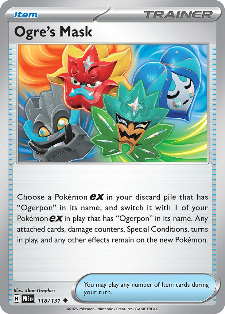(118/131) Pokemon TCG Prismatic Evolutions: Additionals Single: Ogre's Mask Uncommon (Poke Ball)